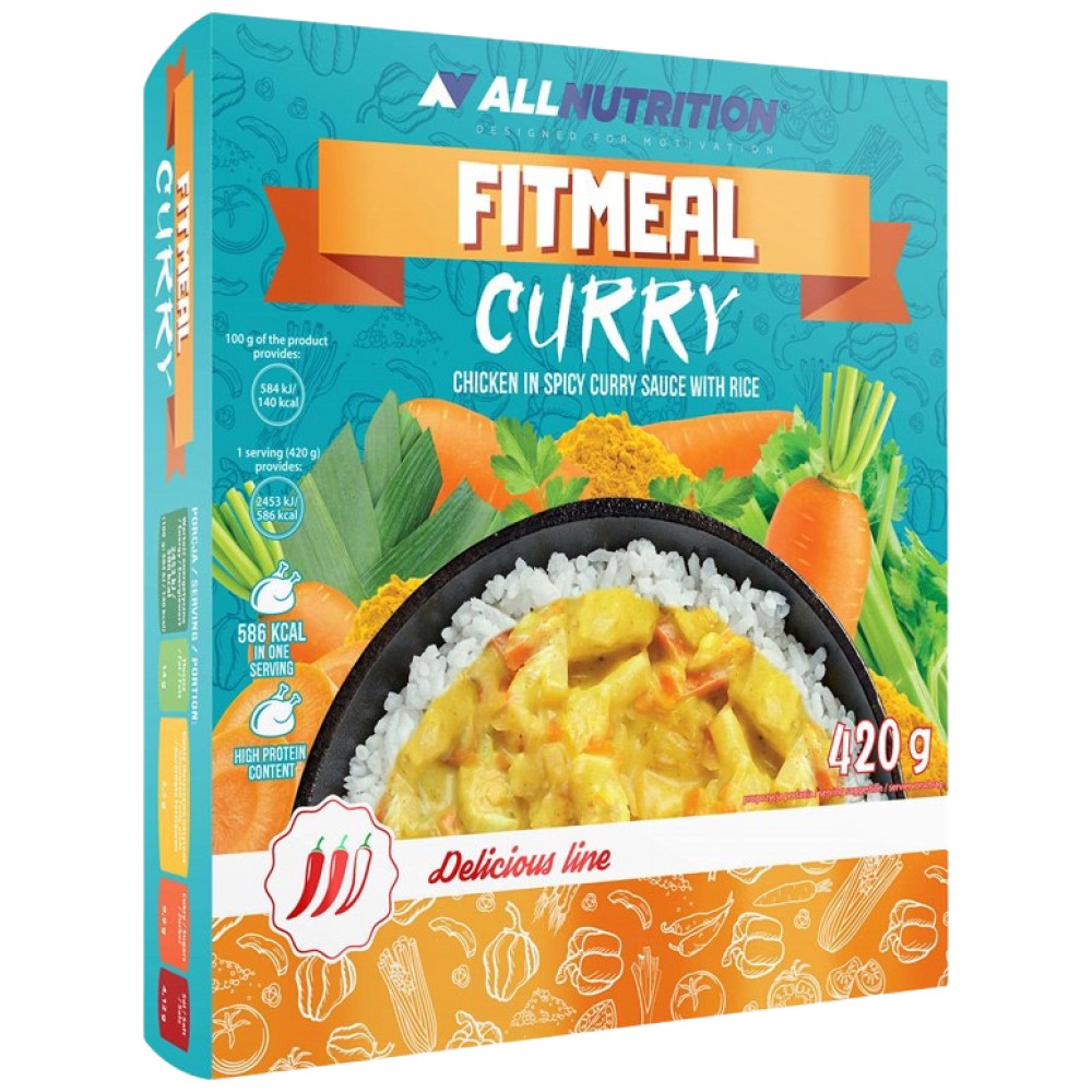 Curry FitMeal | Pasto pronto ad alto contenuto proteico - 420 grammi