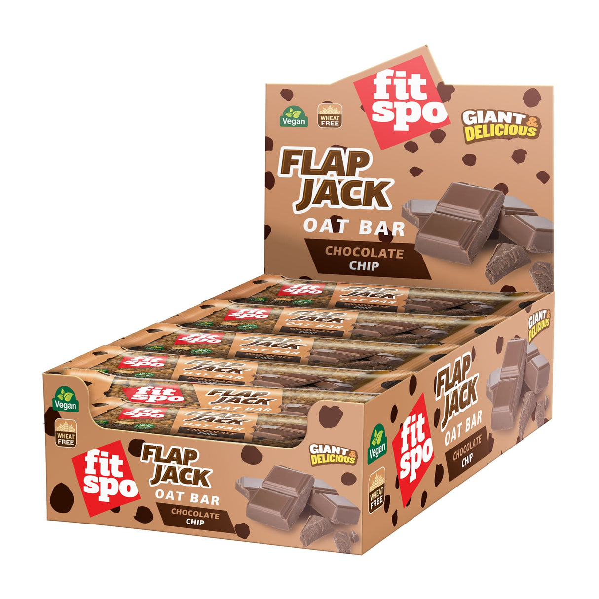 Flap Jack - Barretta energetica all'avena Choco Chip - 12 x 80 grammi