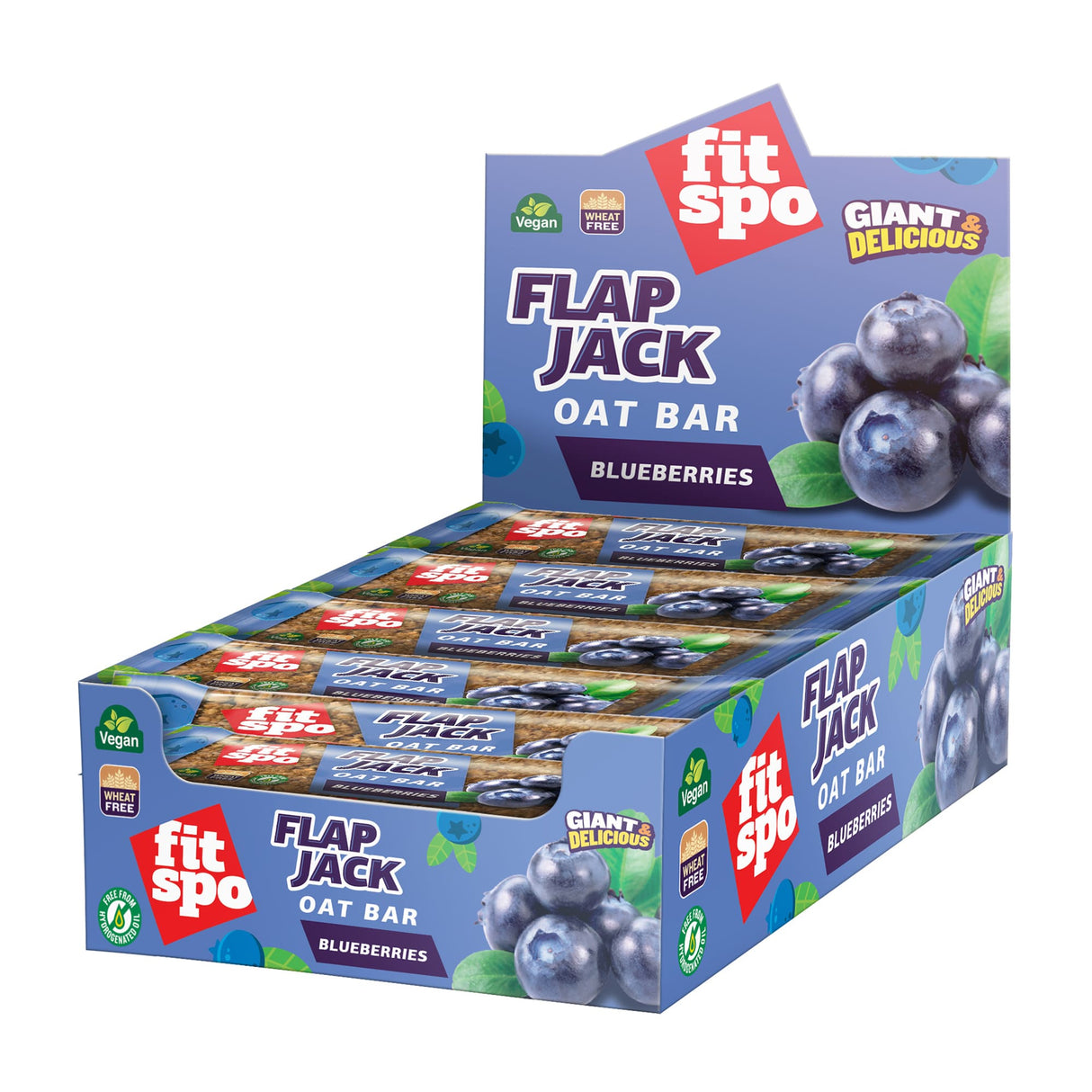 Flap Jack - Barretta energetica all'avena al mirtillo - 12 x 80 grammi