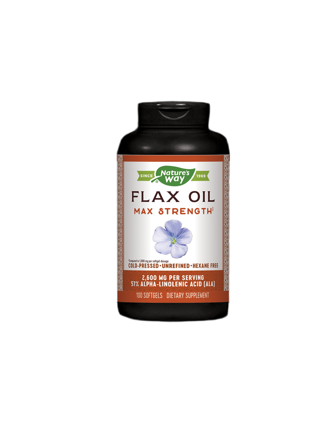 Olio di lino 1300 mg ad alta potenza - 100 capsule di gel