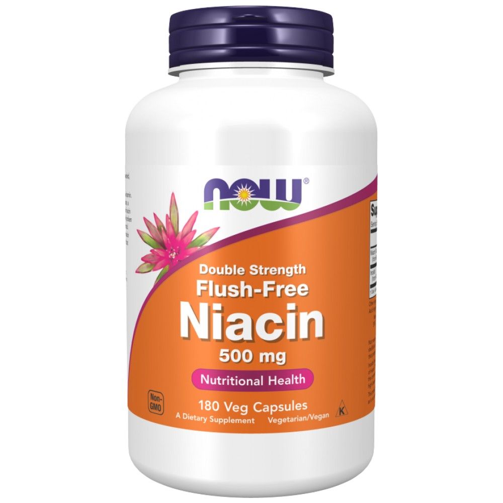 Niacina senza risciacquo 500 mg | Doppia forza - 180 capsule