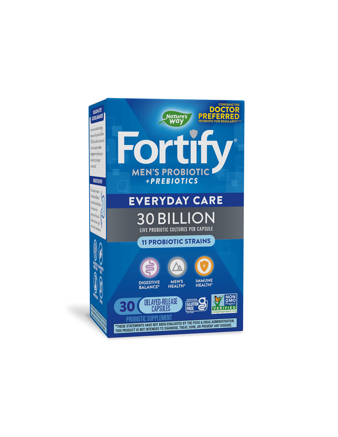 Fortify Men's Probiotic + Prebiotic Everyday Care - Fortify Men's Probiotic - 30 miliardi di probiotici attivi, 30 capsule Nature's Way