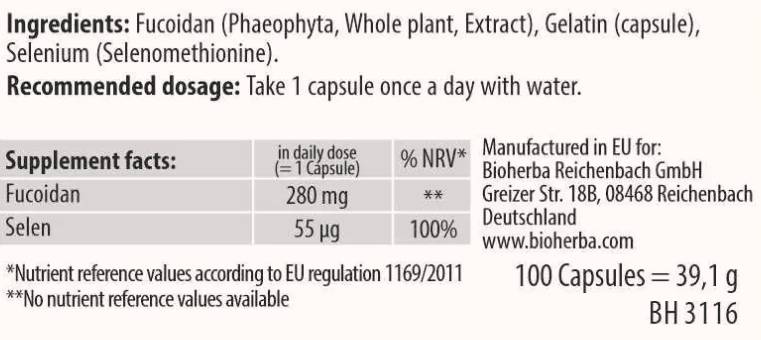 Estratto di Fucoidan 280 mg - 100 capsule