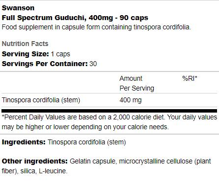 Spettro completo Guduchi 400 mg 90 capsule