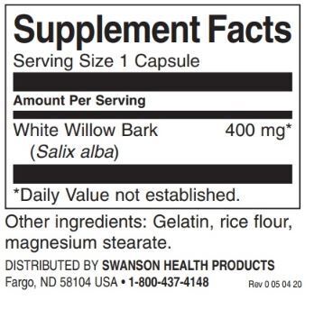 Corteccia di salice bianco a spettro completo 400 mg/90 capsule - 0