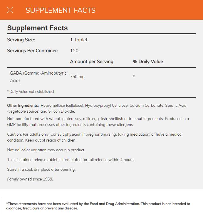 GABA 750 mg/Rilascio prolungato - 120 Compresse
