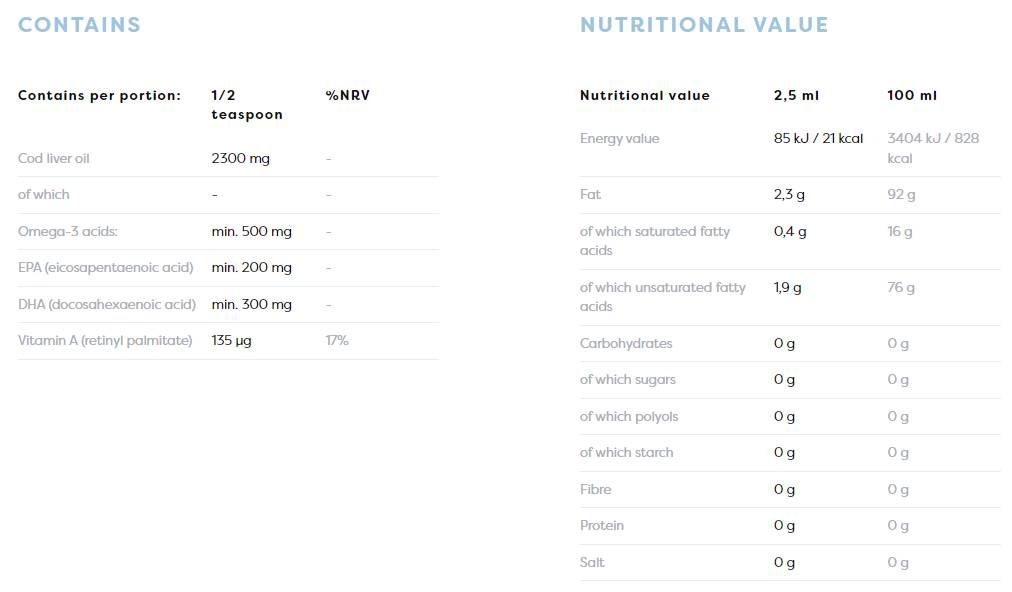 Norwegian Cod Bid Liver Oil Kids | Omega liquido aromatizzato al limone - 500 ml