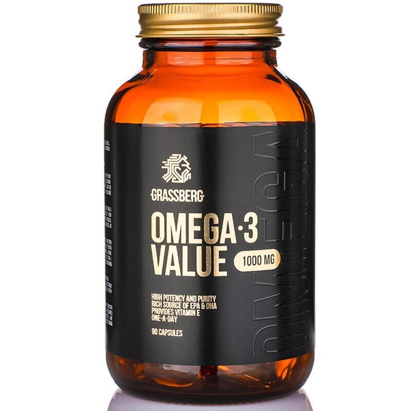 GRASSBERG Omega-3 Valore 1000 mg 60/90/120/Caps