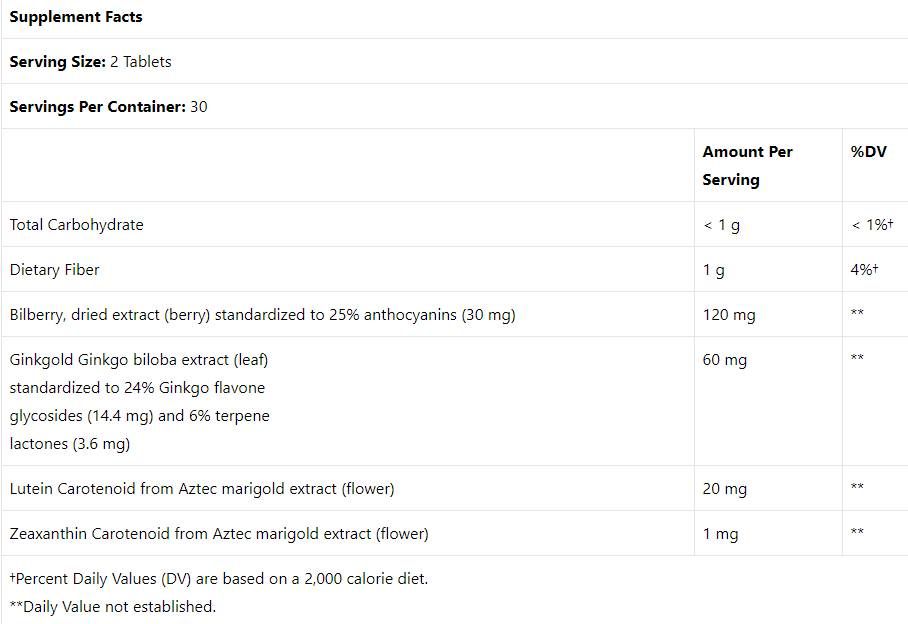 GinkGold Occhi 100 mg - 60 Compresse