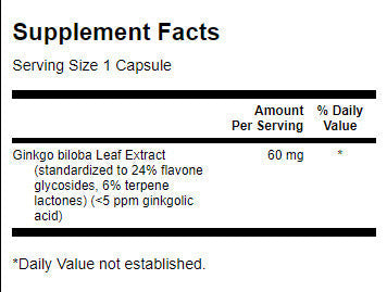 Estratto di Ginkgo Biloba 60 mg - 30 capsule