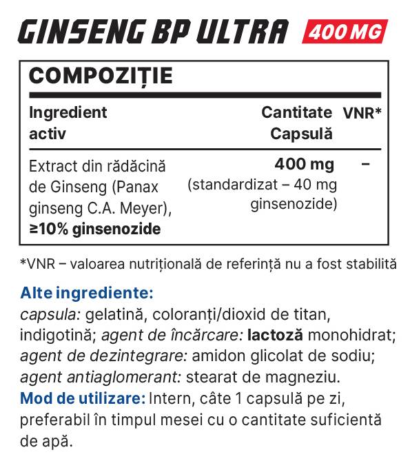 Ginseng BP Ultra 400 mg - 30 capsule