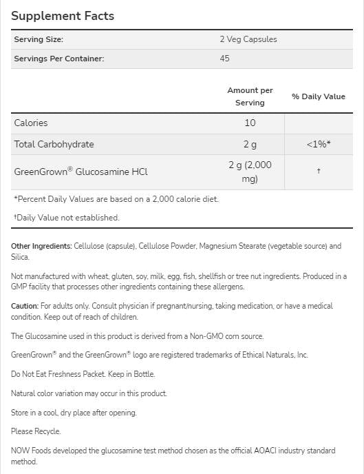 Glucosamina 1000 Vegetariano | GreenGrown® - 90 capsule
