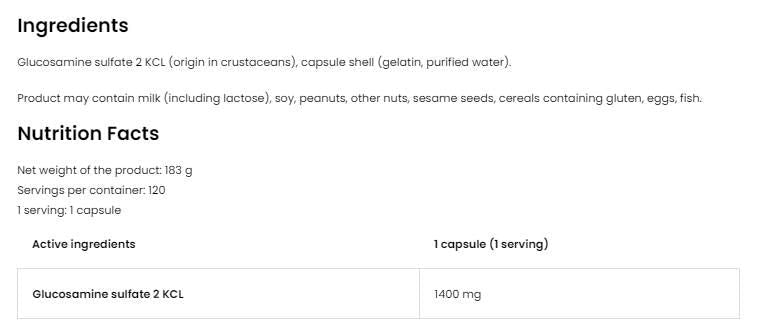 Glucosamina 1400 - 120 capsule