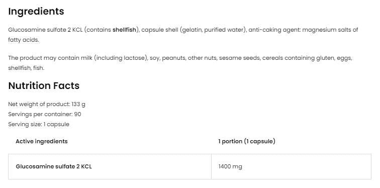 Glucosamina 1400 - 90 capsule