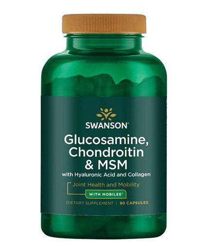 Glucosamina, Condroitina & MSM con acido ialuronico e collagene - 90 capsule