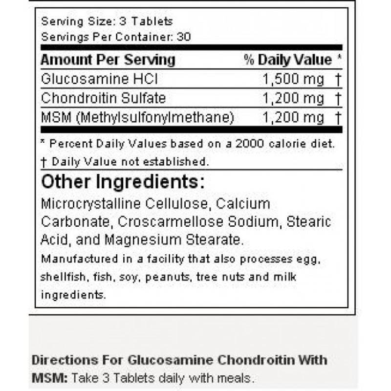 Glucosamina Condroitina con MSM - 90 Compresse