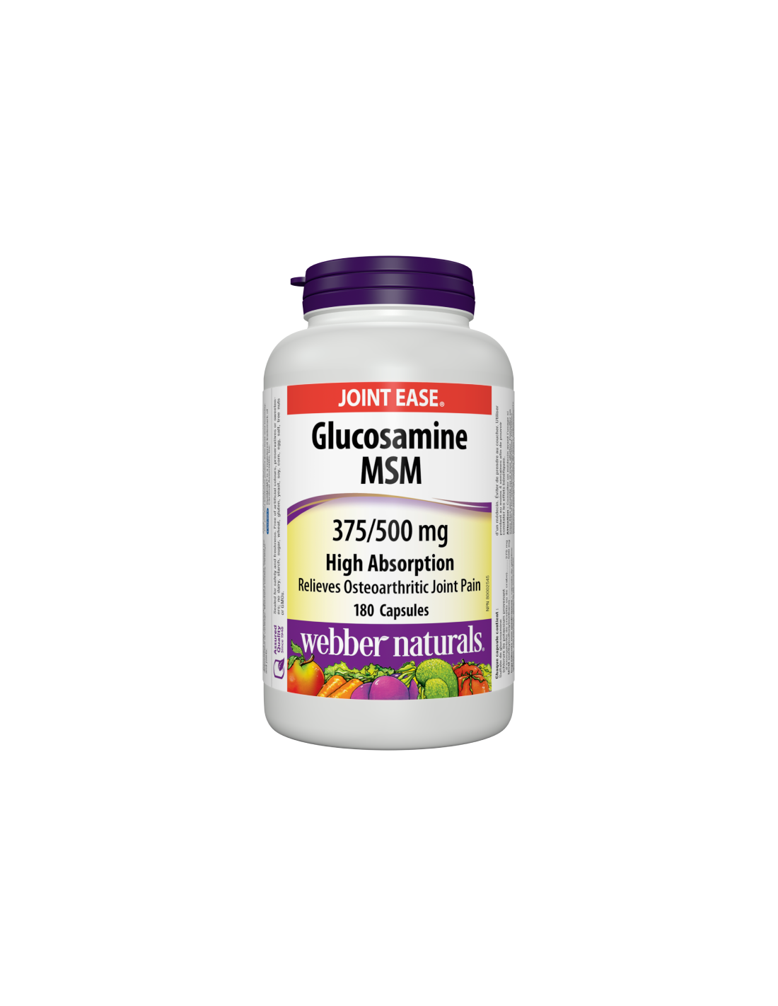 Glucosamina MSM - Glucosamina 375 mg + MSM 500 mg - Articolazioni sane, 180 capsule