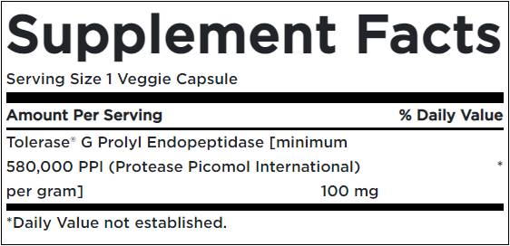 Eliminazione del glutine con tolleranza G - 90 capsule