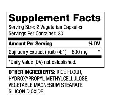 Bacche di Goji 600 mg/60 capsule