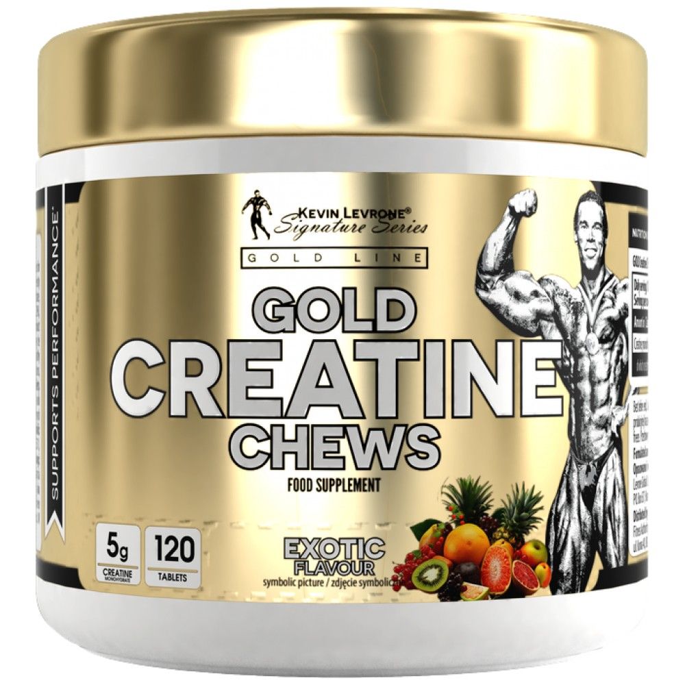 La creatina dorata mastica | Creatina monoidrato - 120 compresse masticabili