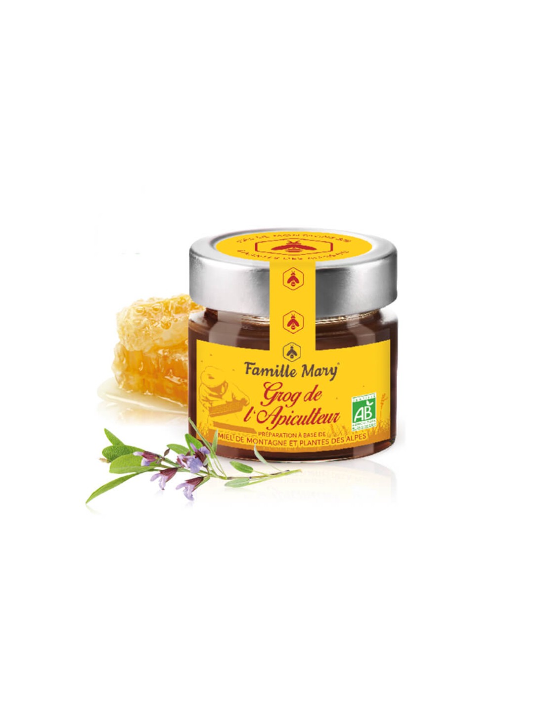 Grog de l'Apiculteur/Grog di miele alpino, propoli e piante alpine, 100 g Famille Mary