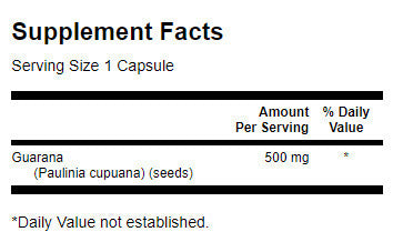 Guaranà 500 mg - 100 capsule