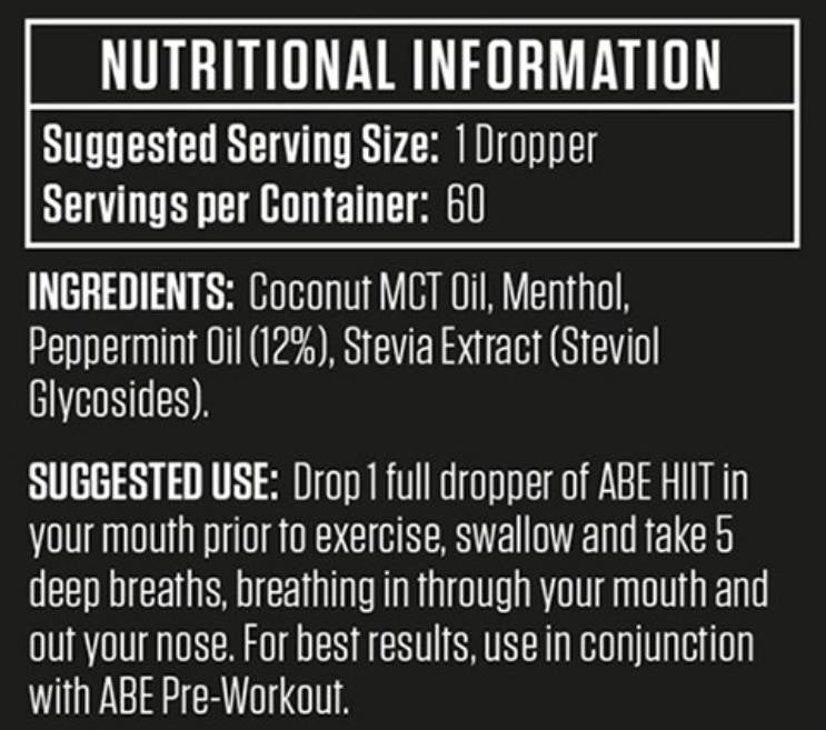 Calo delle prestazioni HIIT | con MCT & Menta piperita - 30 ml