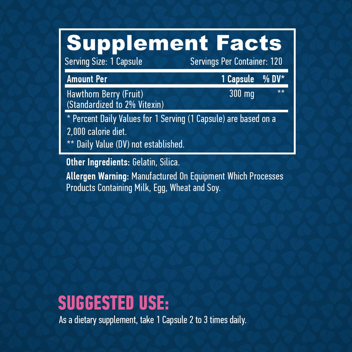 Bacche di biancospino 300mg. /120 capsule.