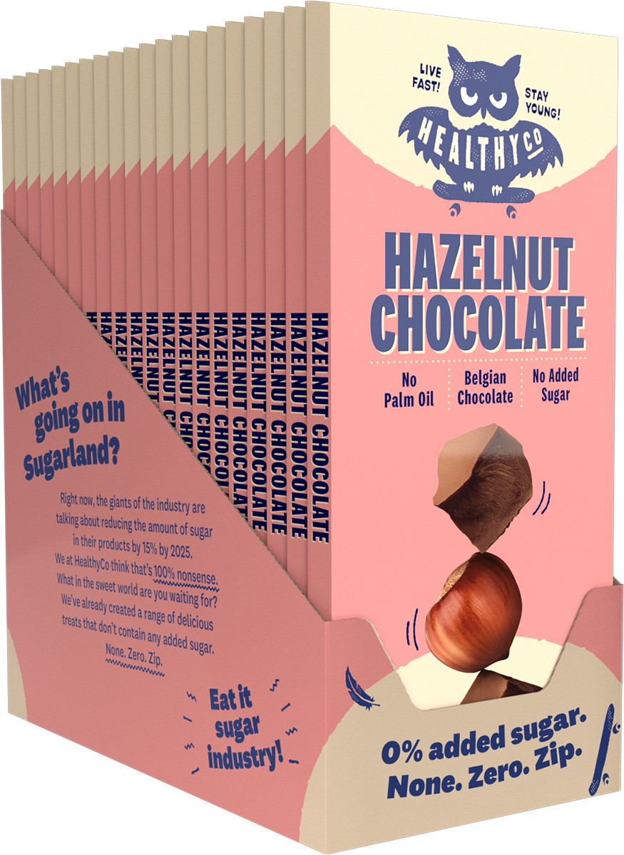 <tc>HealthyCo</tc> cioccolato con nocciole 100 grammi - senza zuccheri aggiunti e senza olio di palma