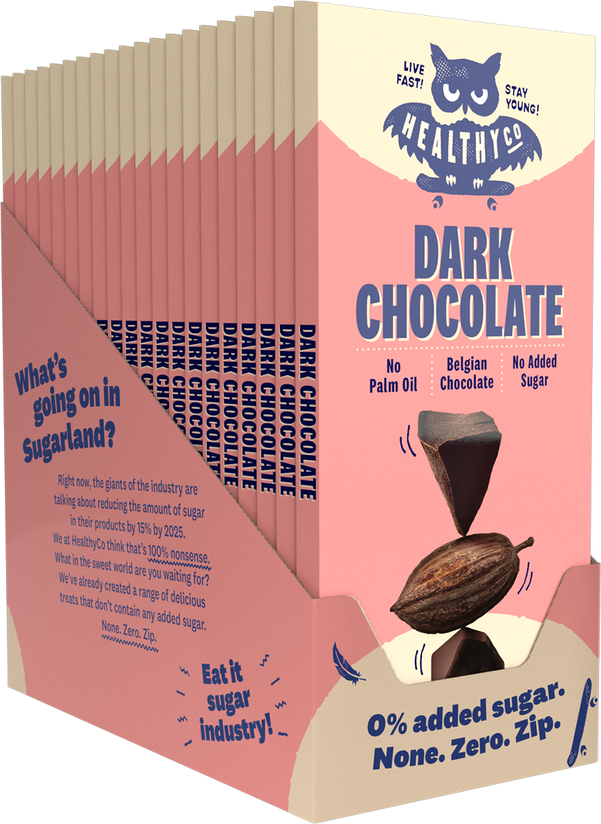 <tc>HealthyCo</tc> cioccolato fondente naturale 100 grammi - senza zuccheri aggiunti e senza olio di palma
