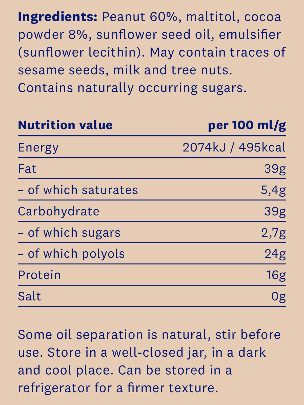 <tc>HealthyCo</tc> burro di arachidi e cioccolato 350 g.
