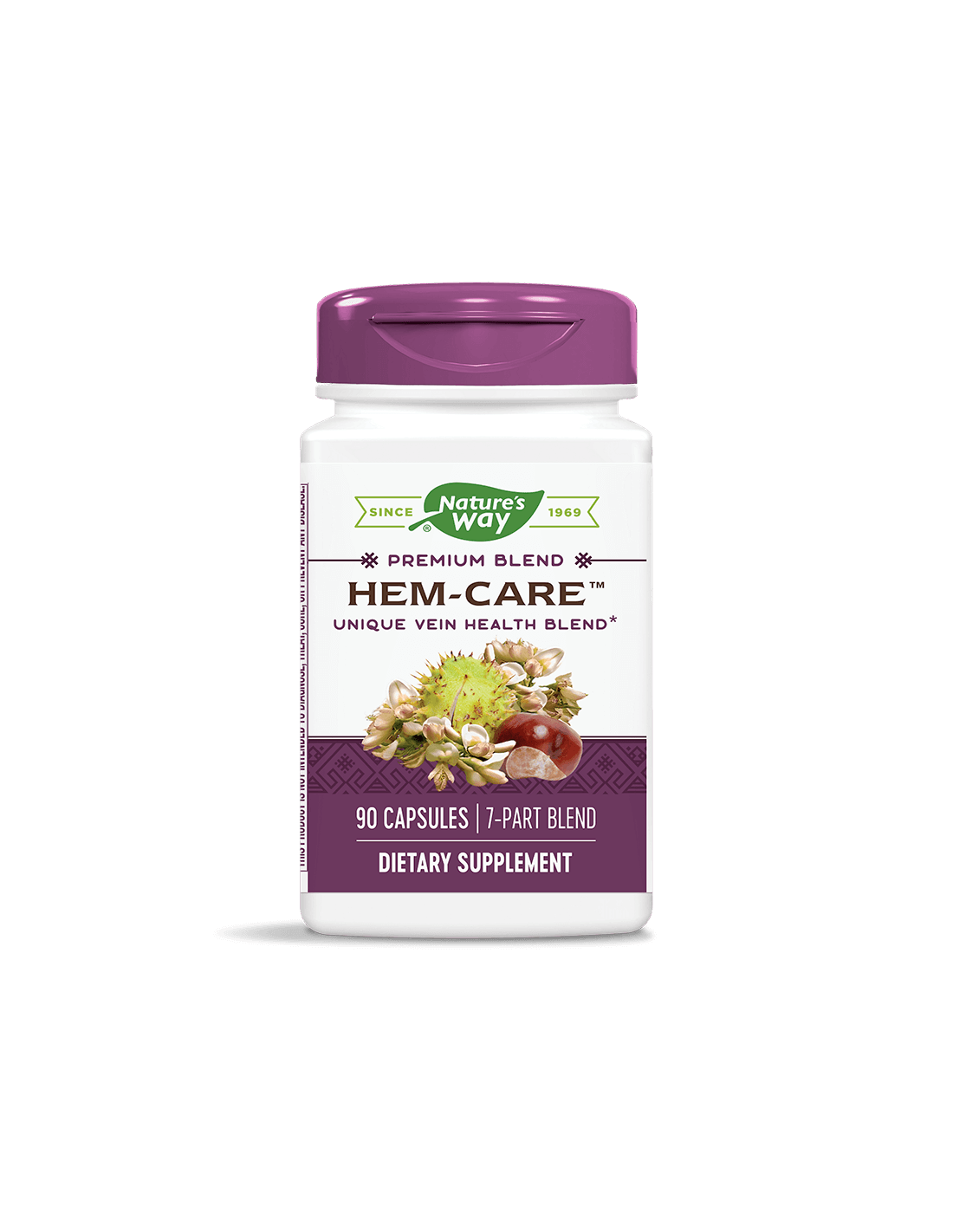 Emorroidi e Vene Varicose - Mix di vitamine, minerali ed erbe Hem-Care, 90 capsule Nature's Way