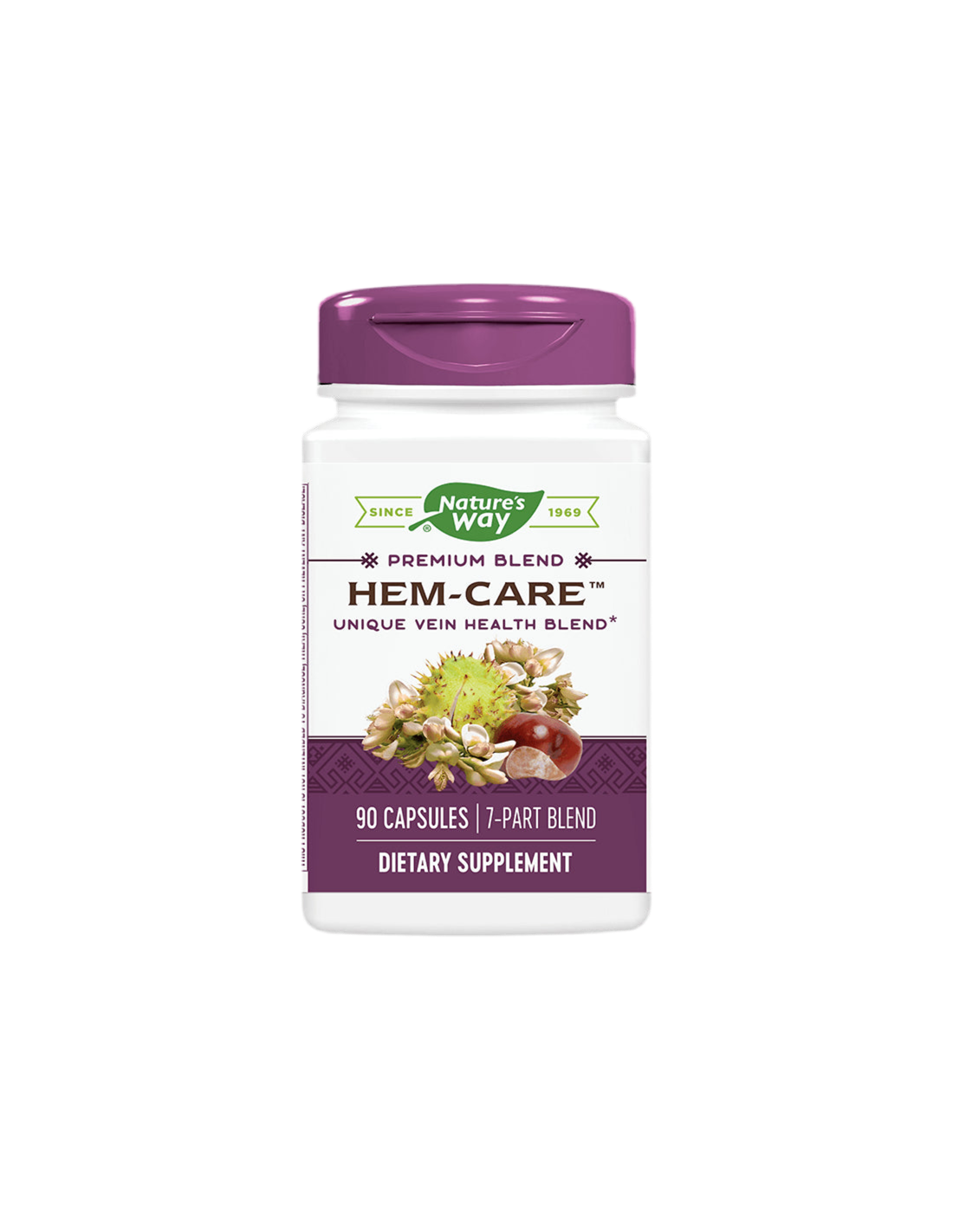 Emorroidi e Vene Varicose - Mix di vitamine, minerali ed erbe Hem-Care, 90 capsule Nature's Way
