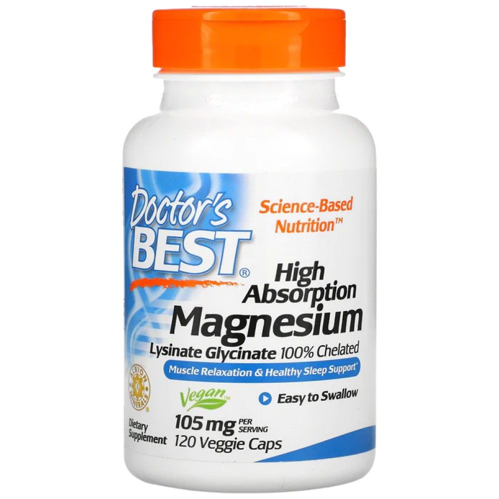 Magnesio glicinato chelato al 100% ad alto assorbimento 105 mg - 120 capsule