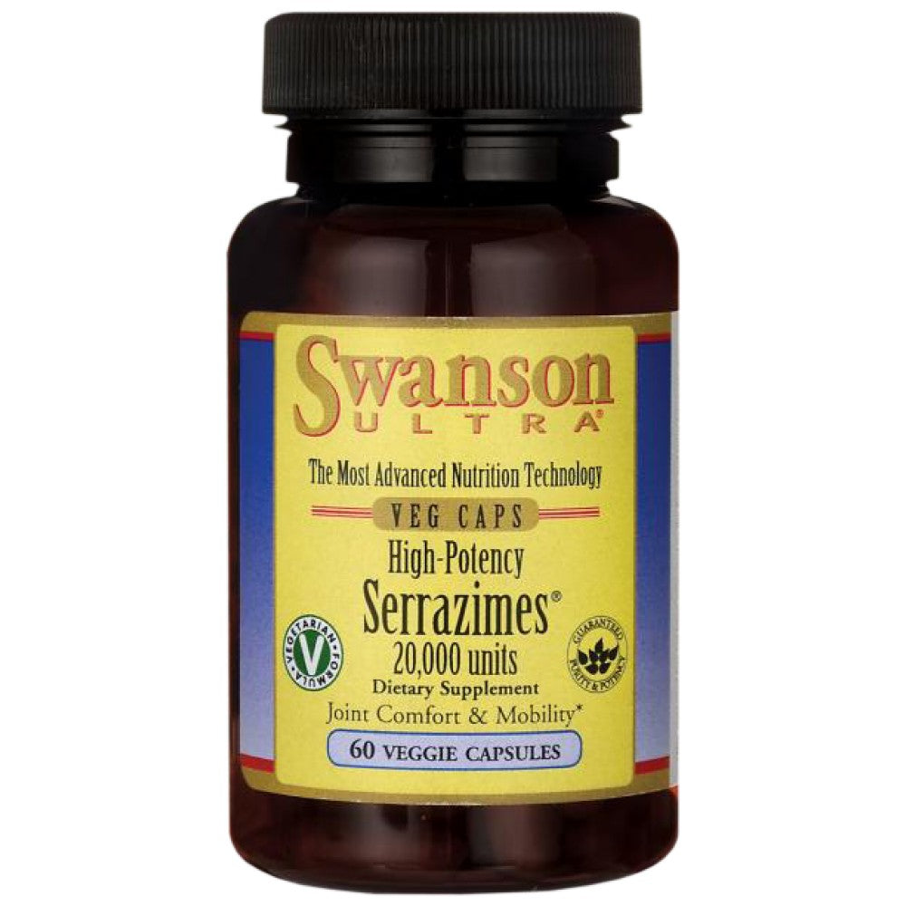 Serrazimes ad alta potenza 20.000 unità 60 capsule