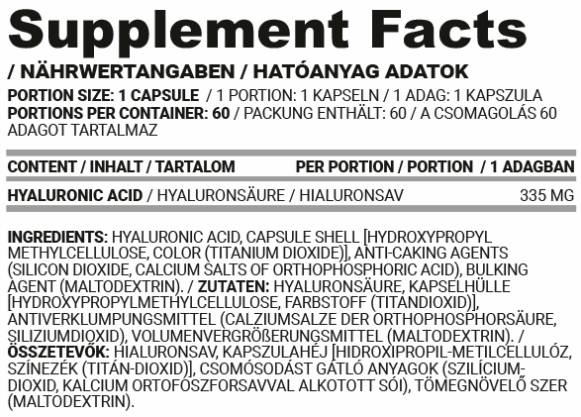 Cappucci ialuronici | Acido Ialuronico 335 mg - 60 capsule