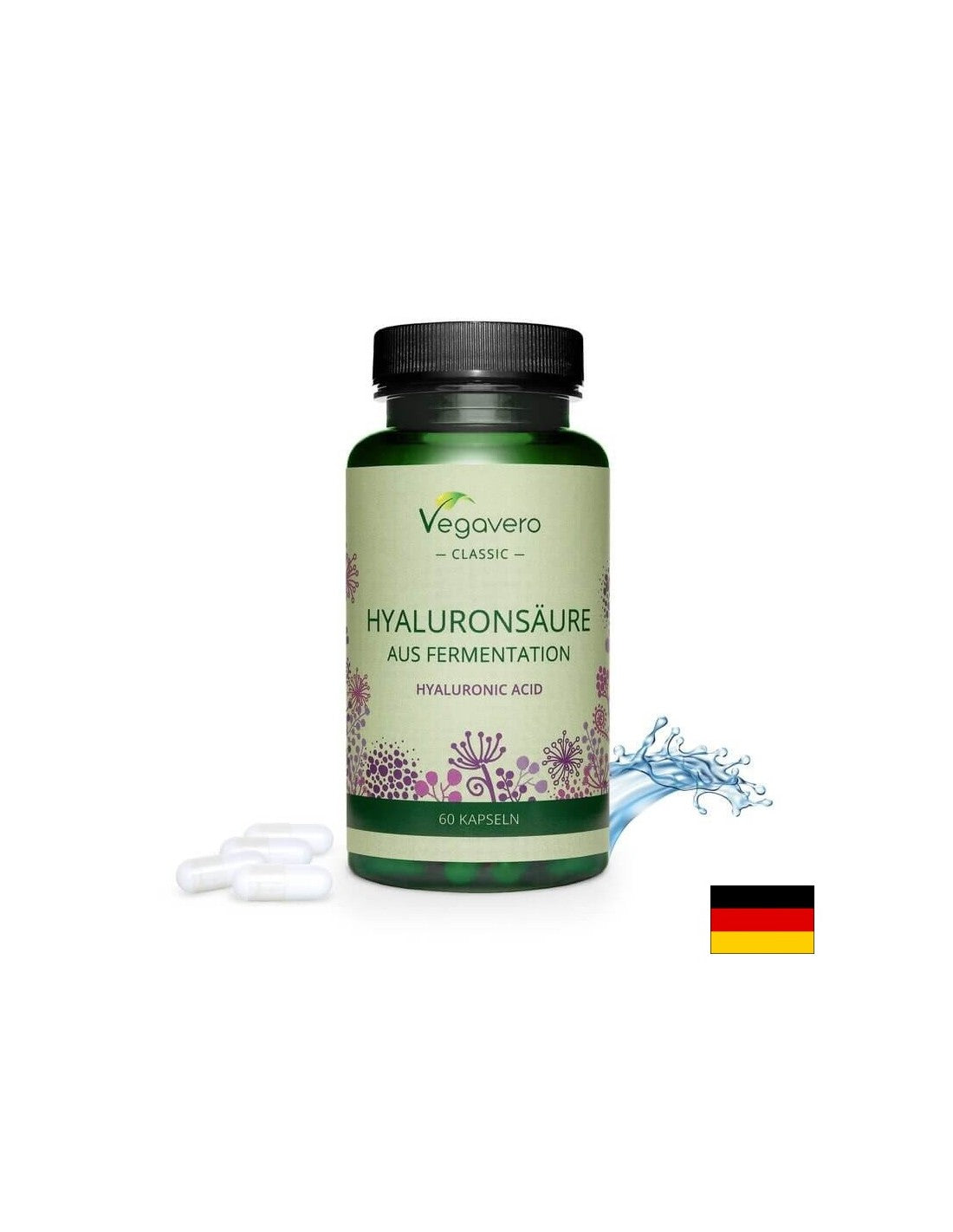 Acido ialuronico, 60 capsule, 100% vegano <tc>Vegavero</tc>