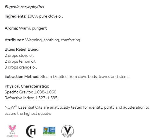 Olio di chiodi di garofano | 100% puro Eugenia caryophyllus - 30 ml