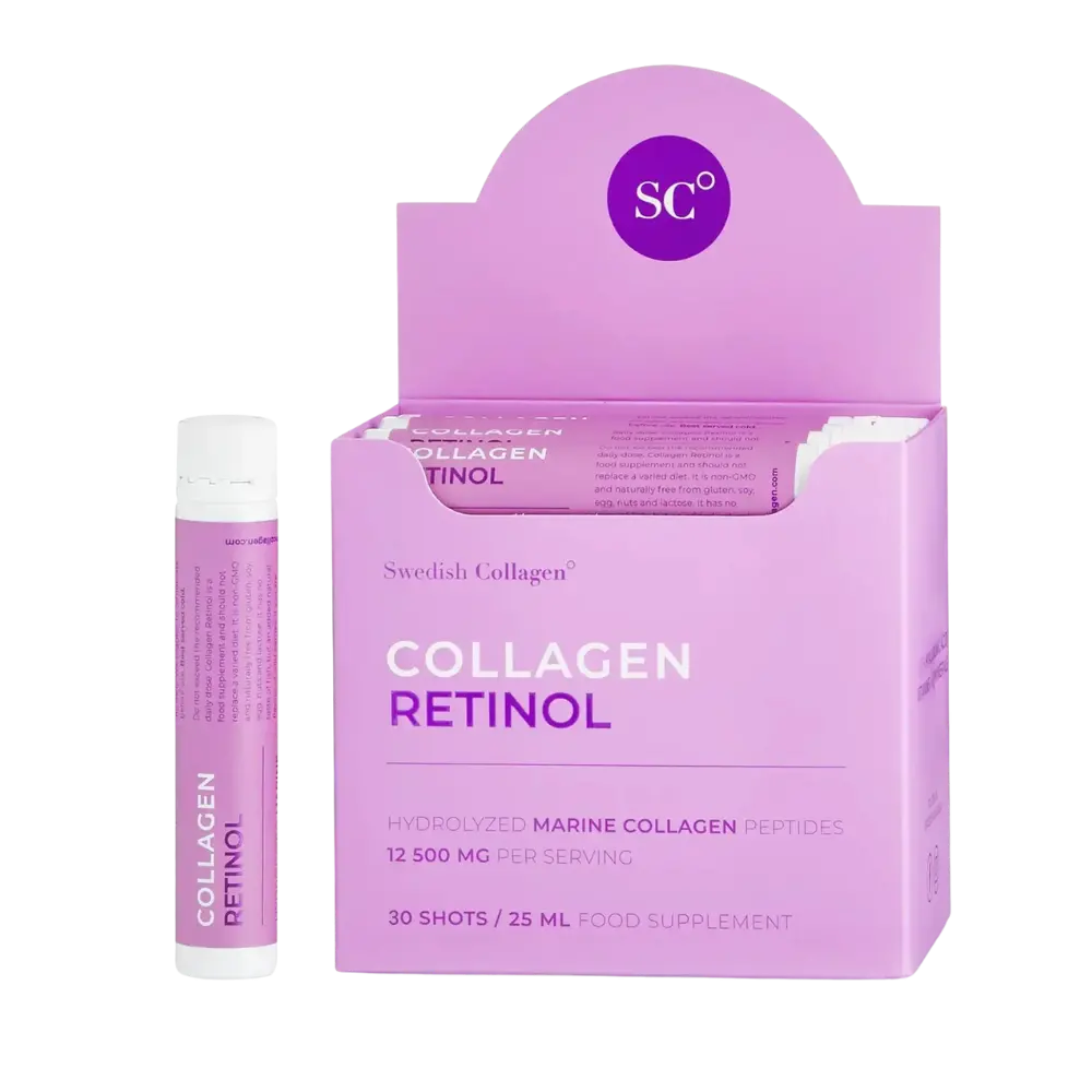 Collagene di pesce 12500 mg con retinolo, acido ialuronico, biotina, MSM /30 pz x 25 ml/ <tc>Swedish Collagen</tc>