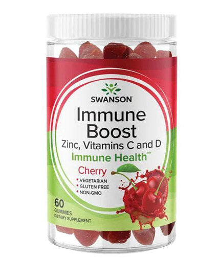 Caramelle gommose Immune Boost con acerola, zinco e vitamina C & D | Ciliegia - 60 Compresse Masticabili