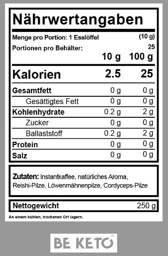 Caffè Solubile - Miscela Di Funghi - 250 grammi