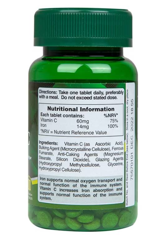 Ferro 14 mg & Vitamina C 60 mg - 100 Compresse