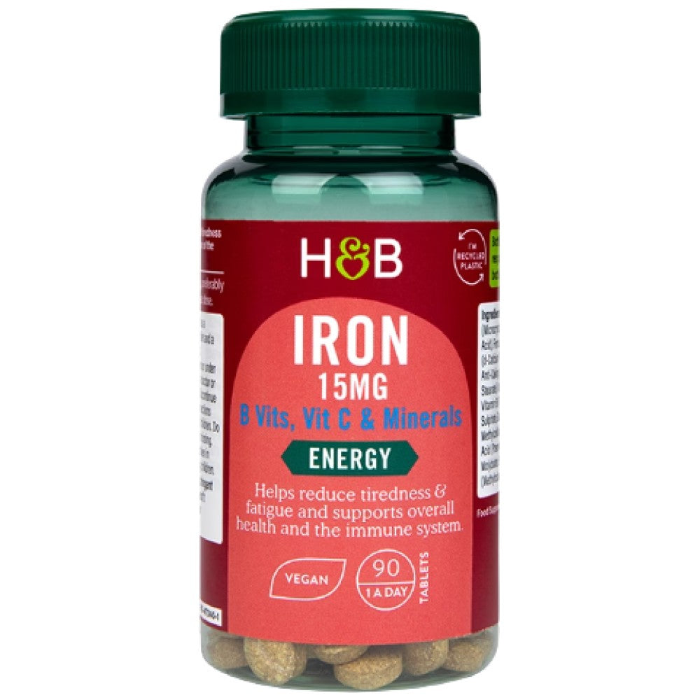 Ferro 15 mg | Con vitamine & Minerali - 90 Compresse