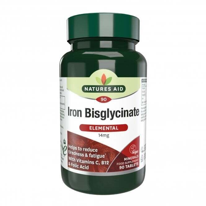 Formula delicata di ferro (bisglicinato di ferro) 14 mg 90 compresse NaturesAid