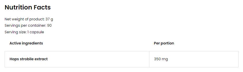 Luppolo strobile 350 mg | Vege 90 capsule