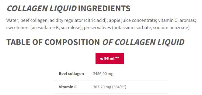 Collagene Liquid | Collagene di manzo di alta qualità con vitamina C - 1000 ml