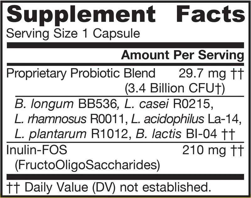 Jarro-Dophilus®+FOS (3,4 B. CFU)/100 capsule