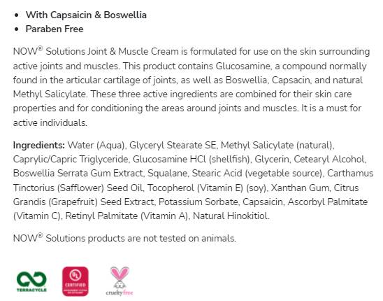 Giunto & Crema Muscolare | con Glucosamina, Boswellia e Capsaicina - 118 ml