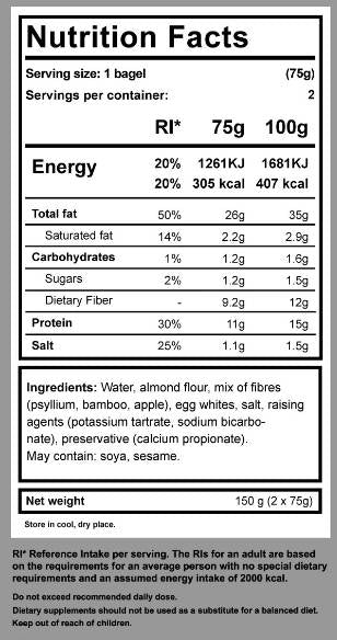 Bagel Keto senza glutine - 150 grammi