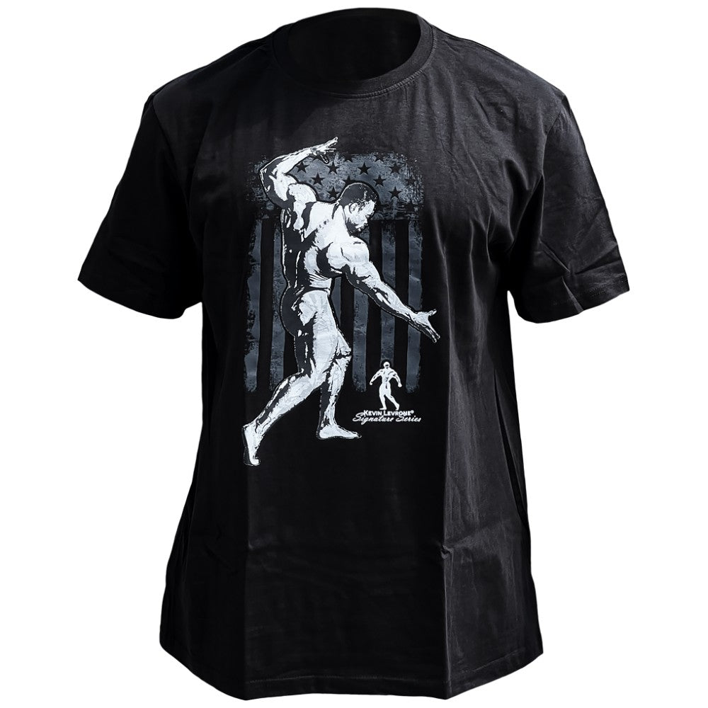 <tc>Kevin Levrone</tc> Maglietta | Bandiera USA - Nera